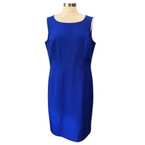 NWT Evan Picone Cobalt Blue Midi Dress Size 16